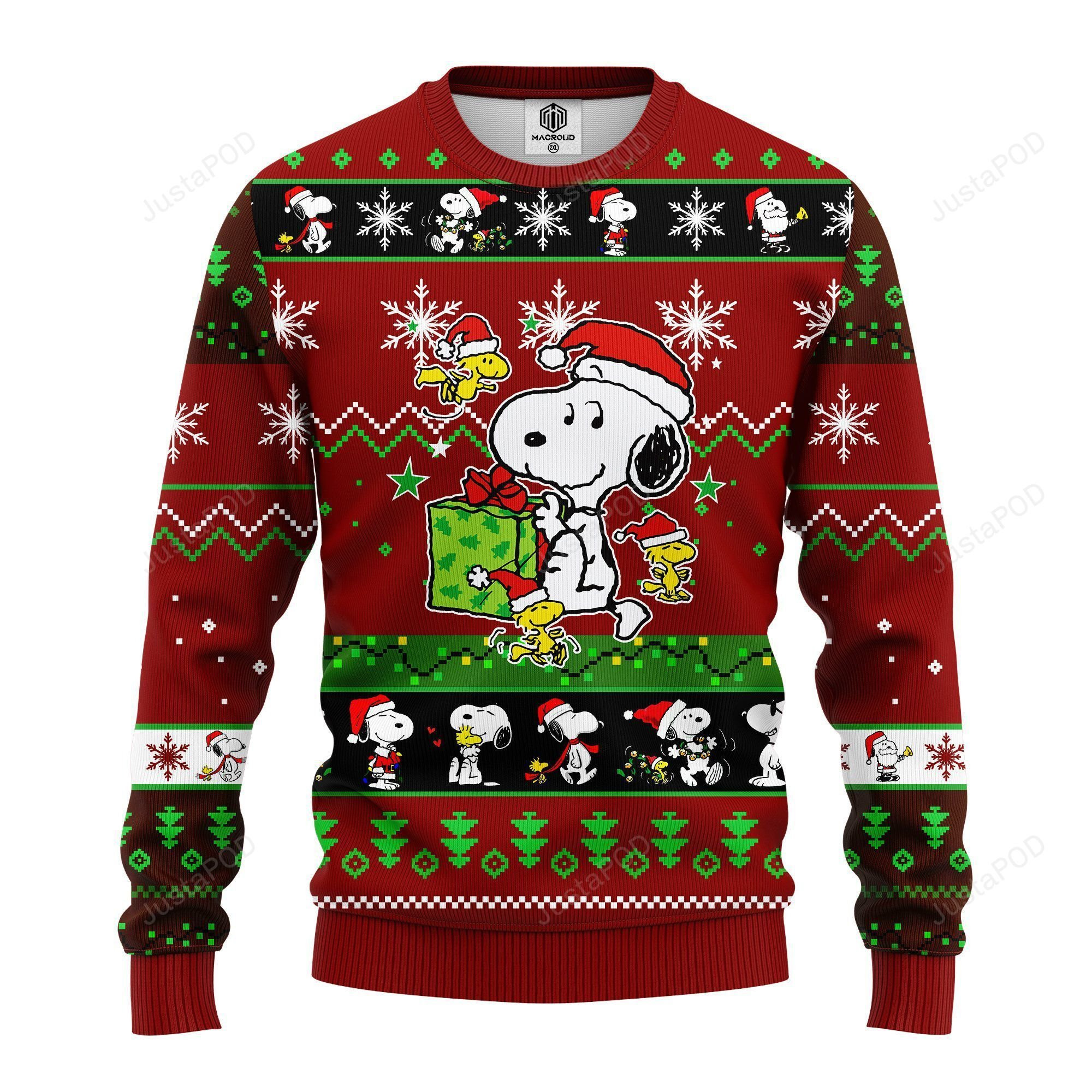 Snoopy Ugly Christmas Sweater Adult 3D Funny Matching for family
