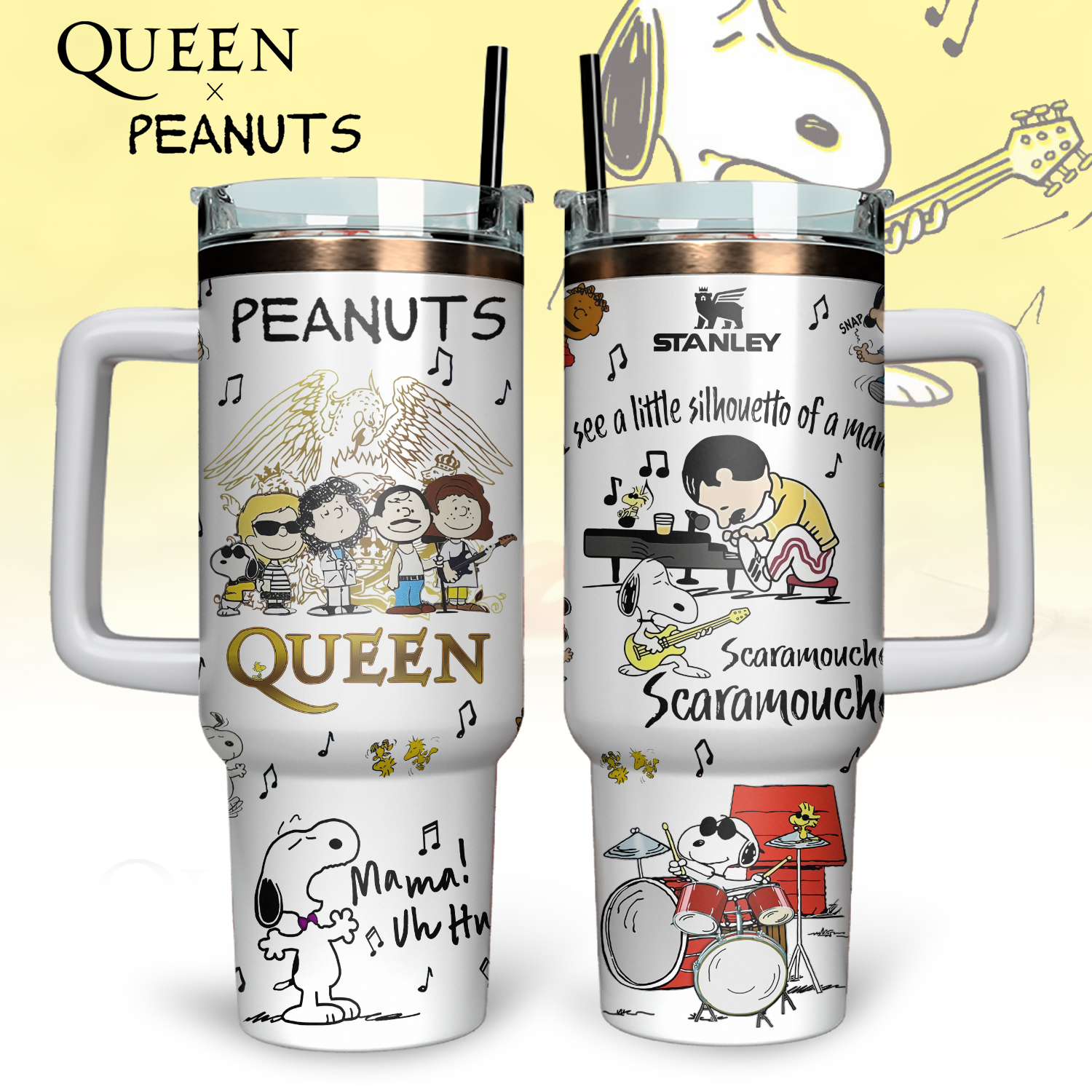 Snoopy x QUEEN Custom Stanley Cup 40 oz 30 oz Tumbler With HandleTVC2301127