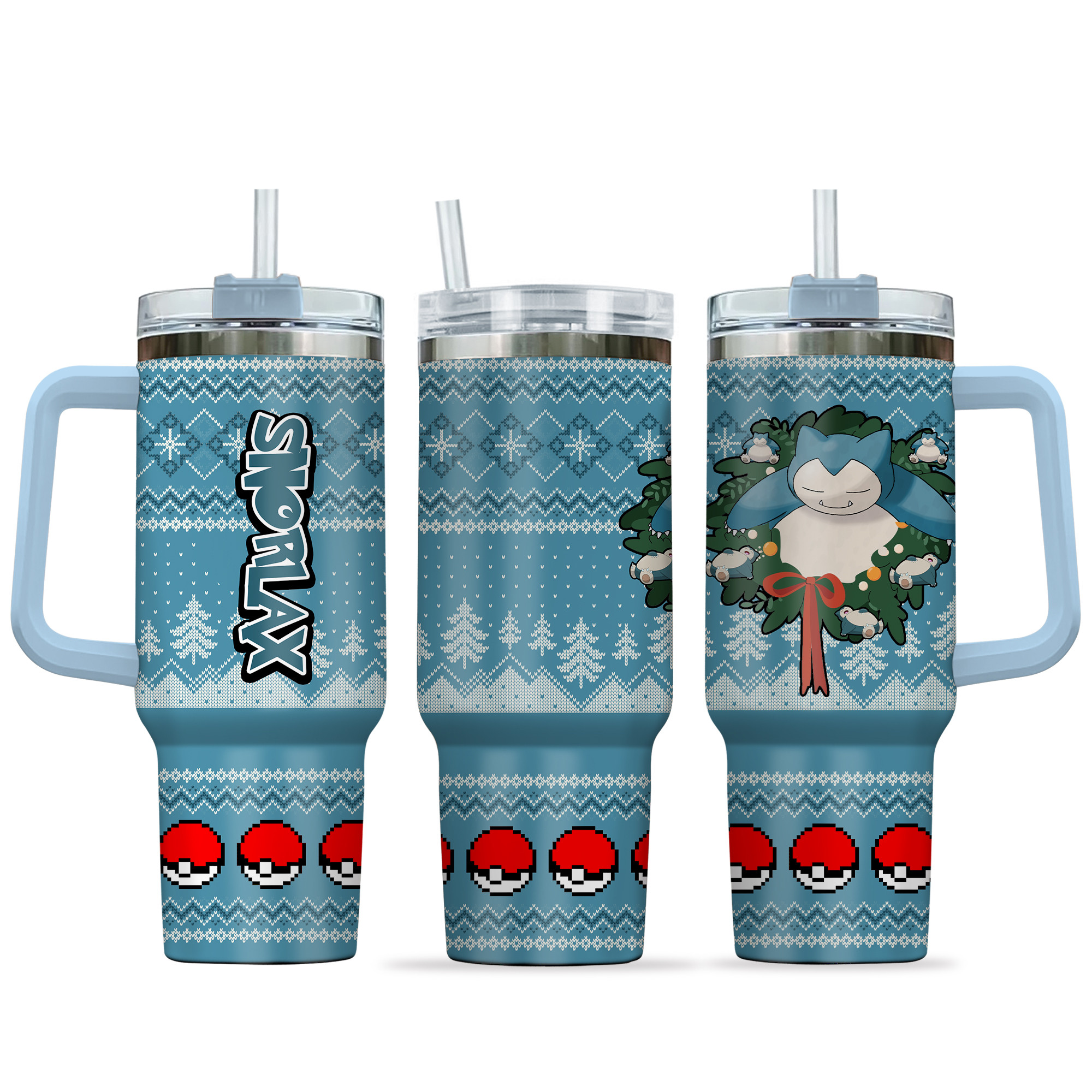 Snorlax Pokemon Anime Custom Stanley Cup 40 oz 30 oz Tumbler With HandleTVC2301155