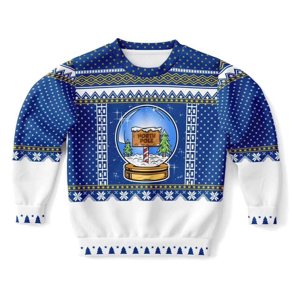 Snow Globe Kids Unisex Ugly Christmas Sweatshirt