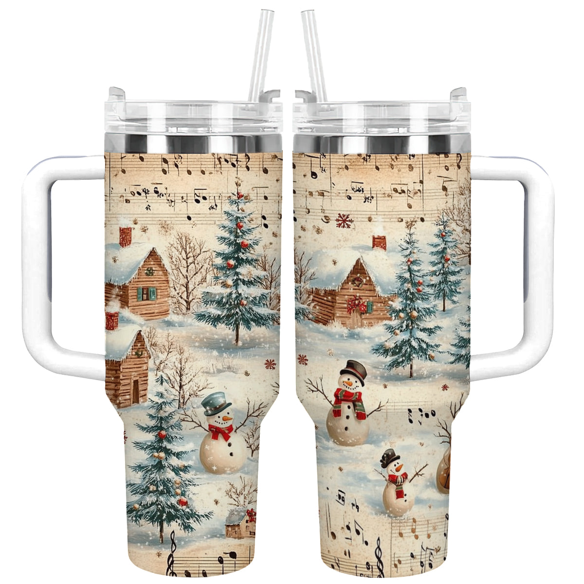 Snow Melody Christmas Custom Stanley Cup 40 oz 30 oz Tumbler With HandleTVC2301501