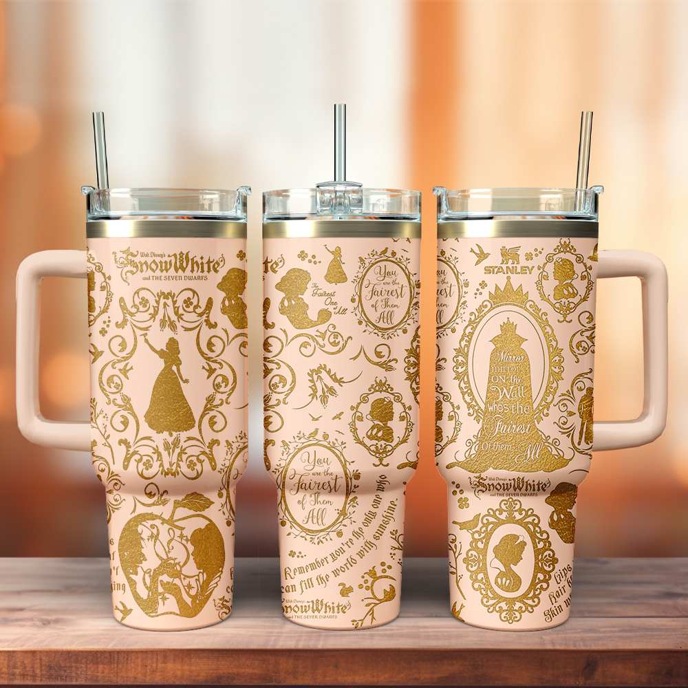 Snow White Custom Stanley Cup 40 oz 30 oz Tumbler With HandleTVC2301129 - Image 2