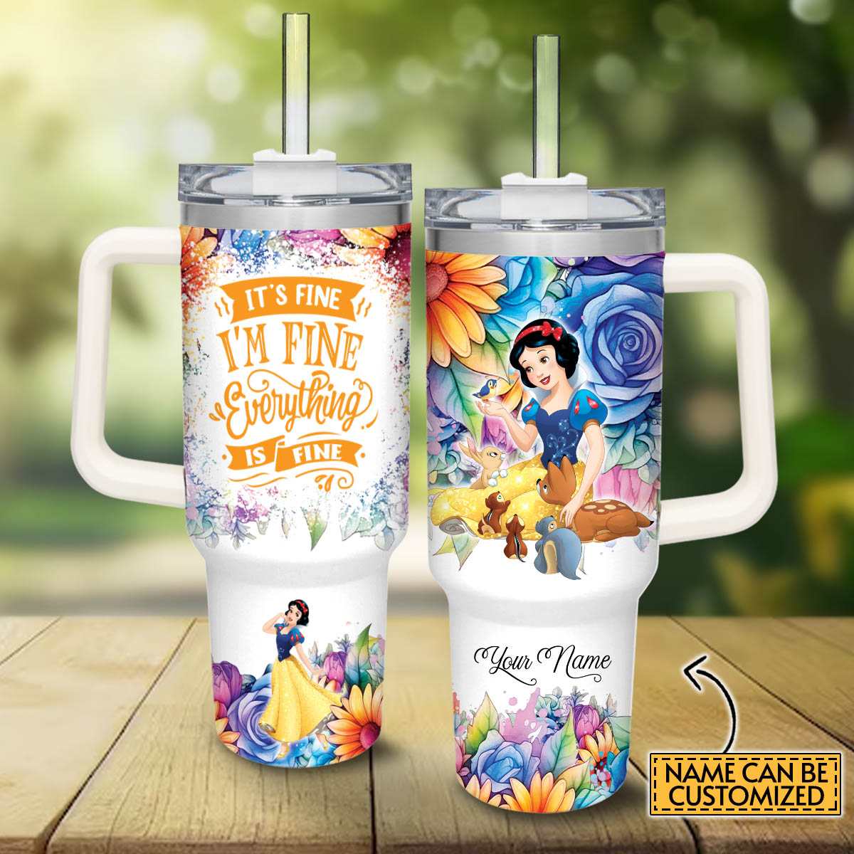 Snow White Disney Princess Cartoon Custom Stanley Cup 40 oz 30 oz Tumbler With HandleTVC2301824