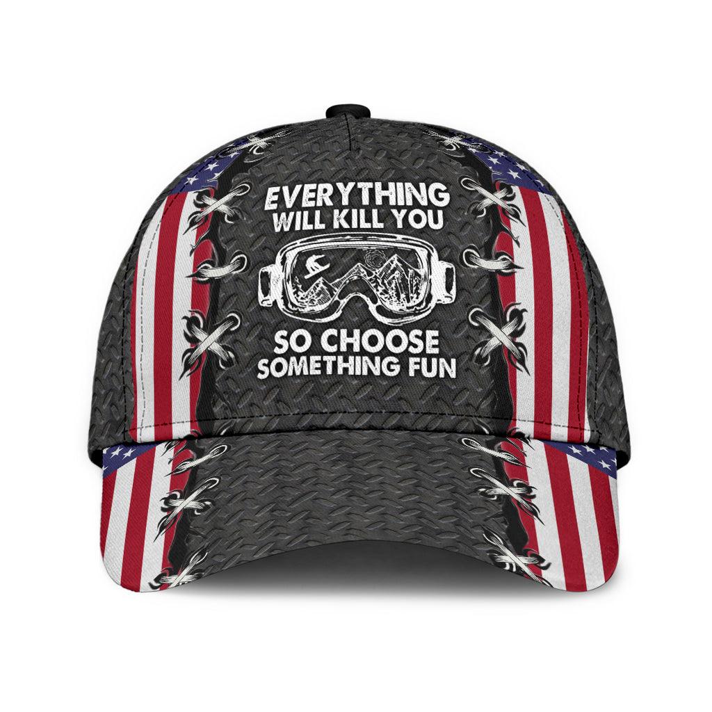 Snowboarding Classic Cap Trucker Hats Custom Hats Gifts For Men & Women