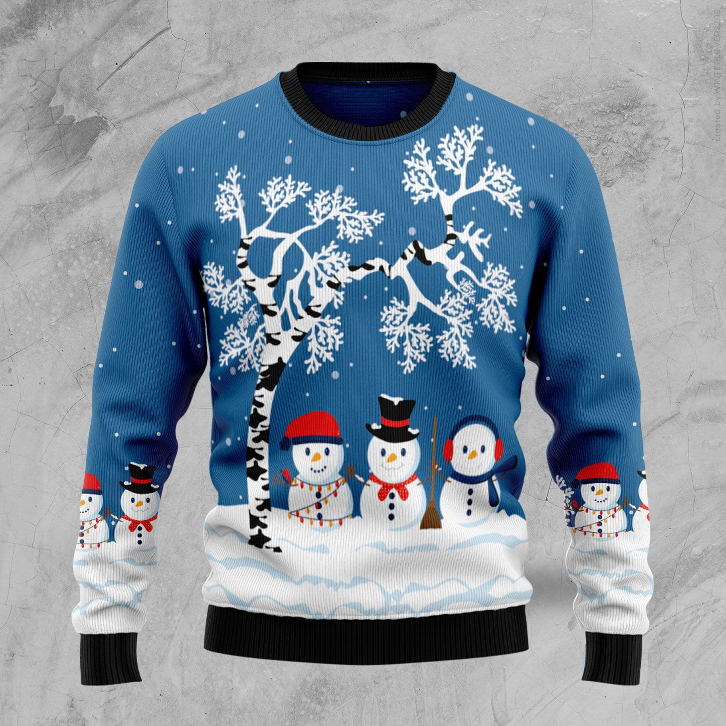 Snowman Beauty Ugly Christmas Sweater Adult 3D Funny Matching for family