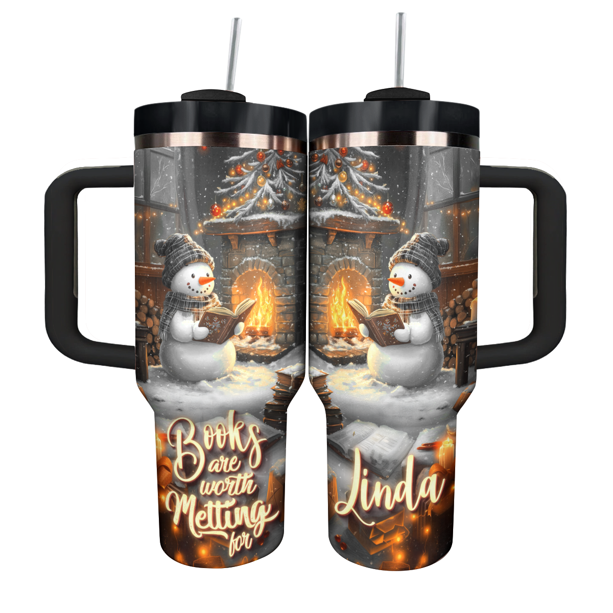 Snowman Books Are Worth Melting For Christmas Custom Stanley Cup 40 oz 30 oz Tumbler With HandleTVC2301484