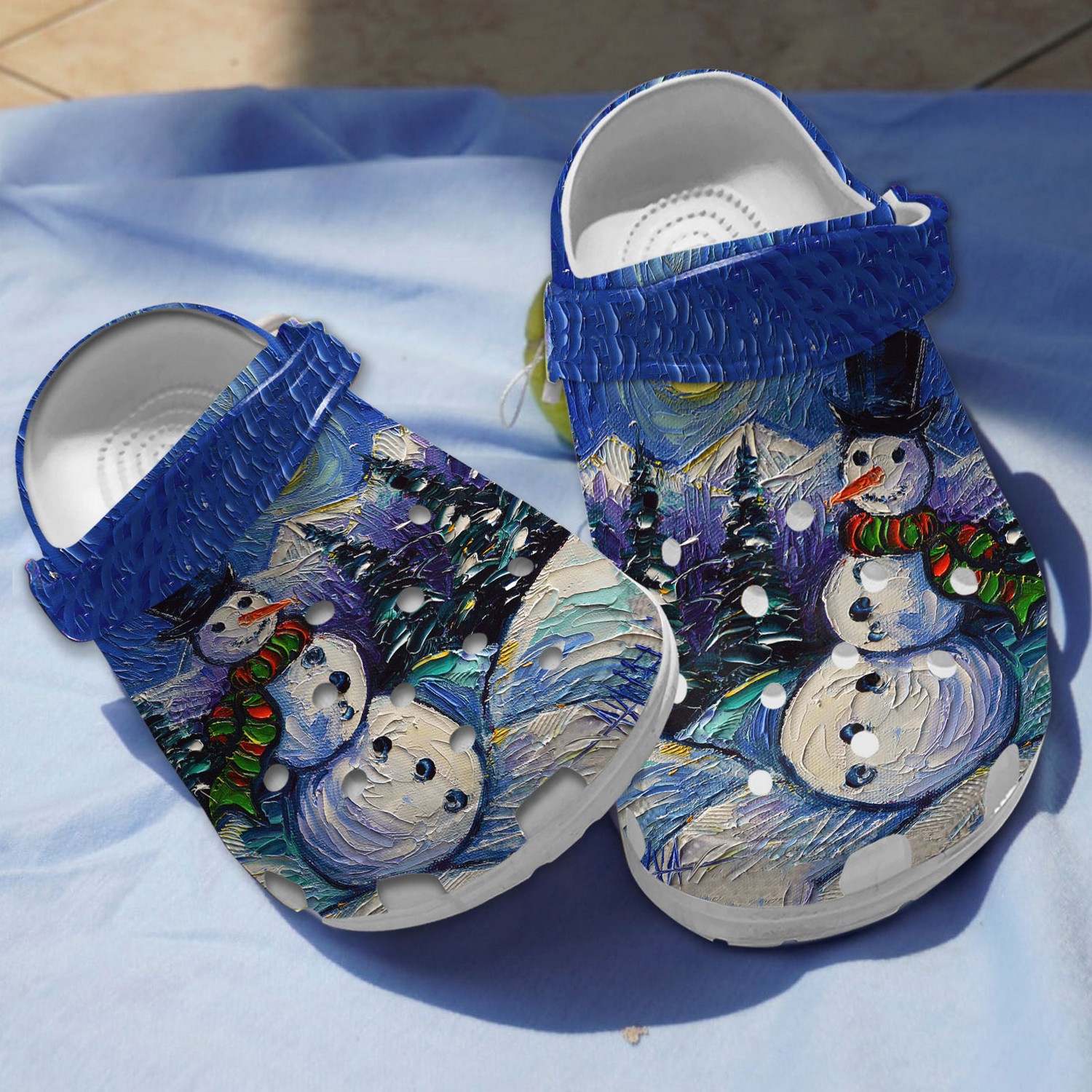 Snowman Christmas Crocs Crocband Clogs Shoes Comfortable For Men Women and Kids