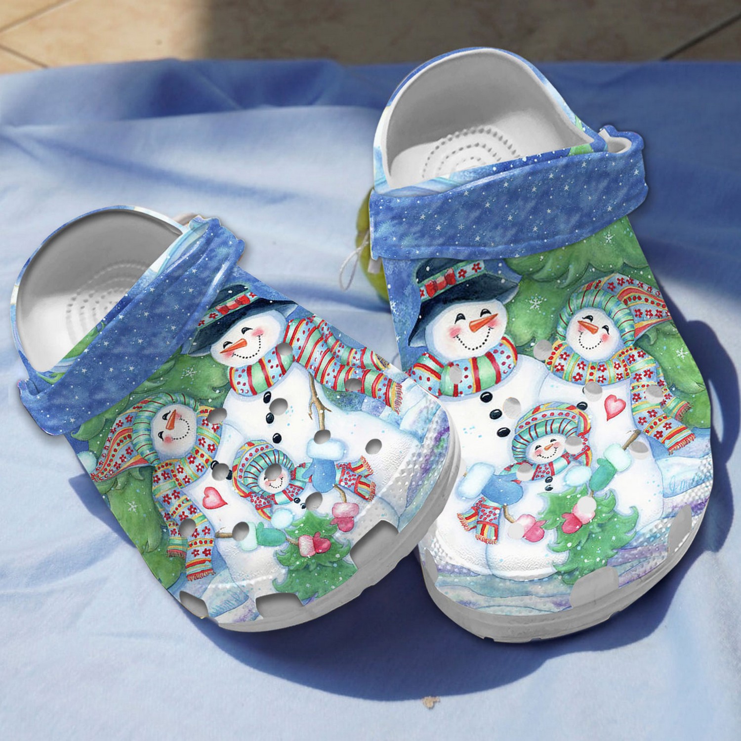 Snowman Christmas Crocs Crocband Clogs Shoes Comfortable For Men Women and Kids