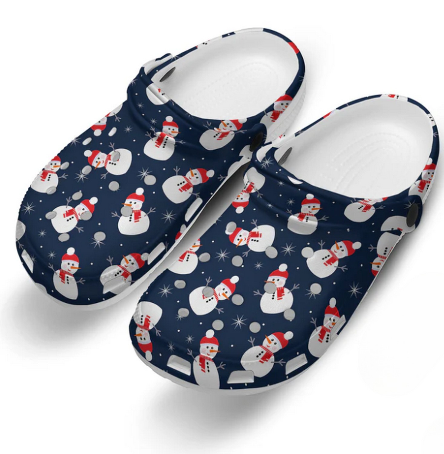 Snowman Christmas Crocs Crocband Clogs Shoes Comfortable For Men Women and Kids