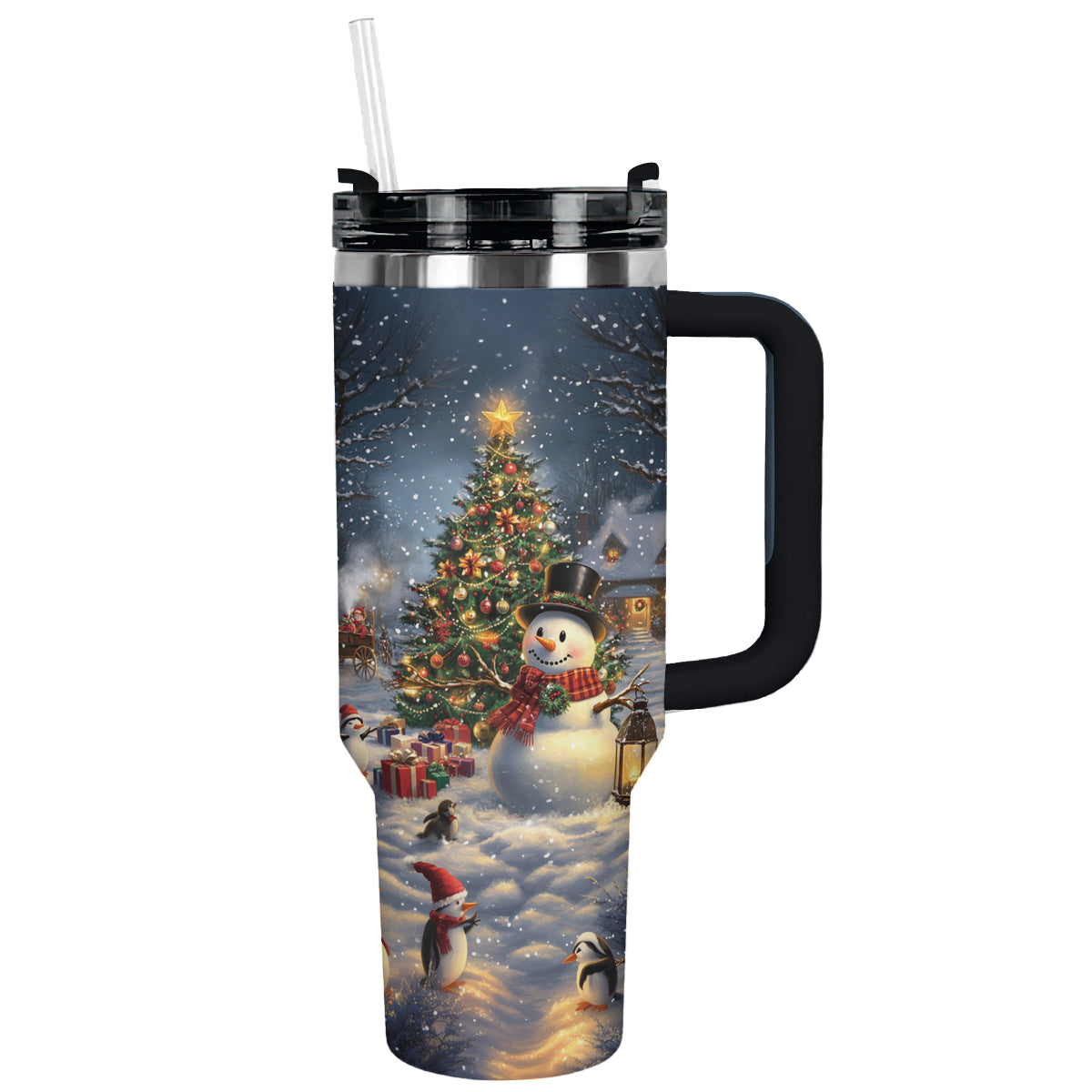 Snowman Christmas Custom Stanley Cup 40 oz 30 oz Tumbler With HandleTVC2301499