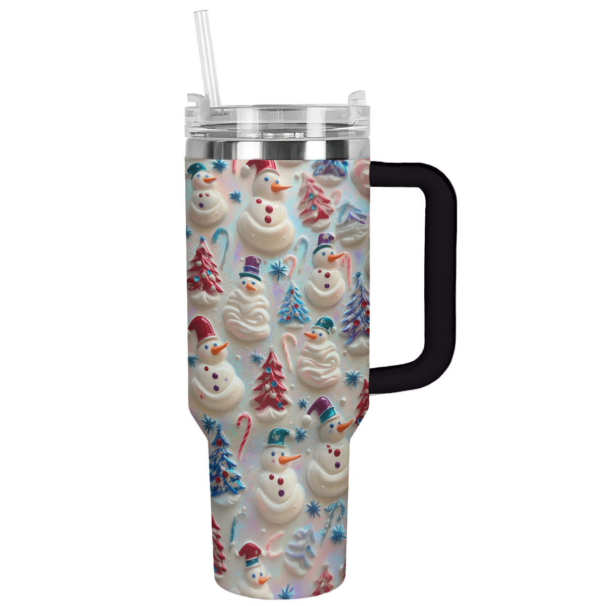 Snowman Pattern Christmas Custom Stanley Cup 40 oz 30 oz Tumbler With HandleTVC2301486