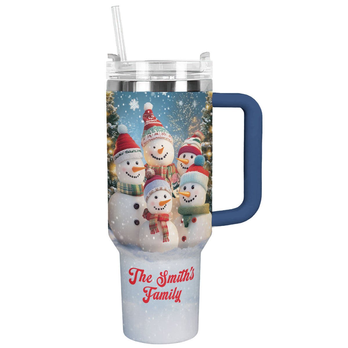 Snowmen Family Christmas Custom Stanley Cup 40 oz 30 oz Tumbler With HandleTVC2301497