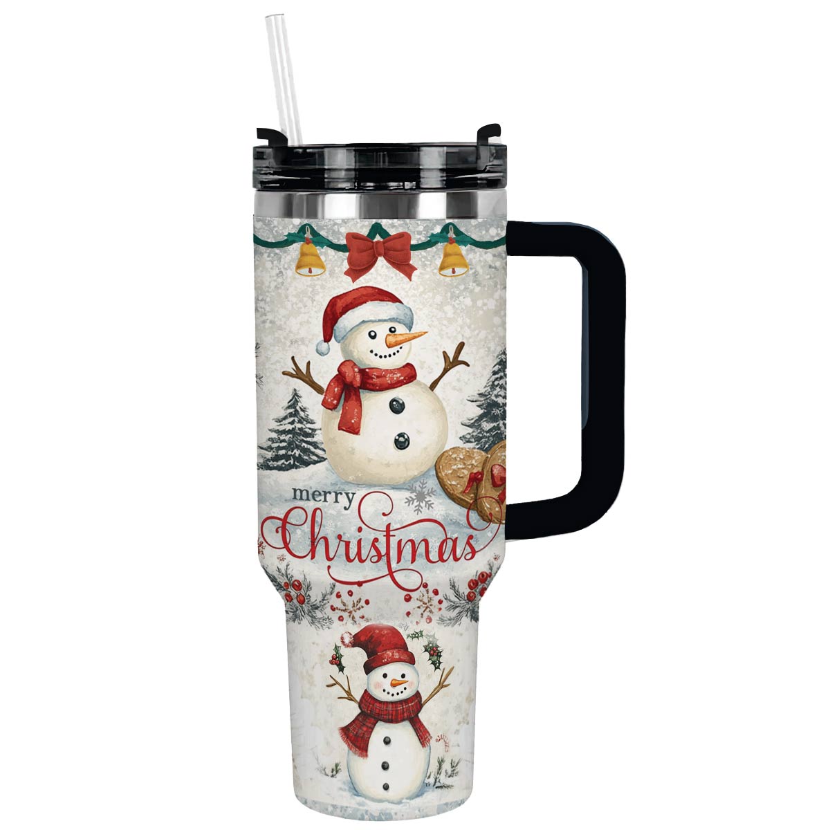 Snowy Christmas Custom Stanley Cup 40 oz 30 oz Tumbler With HandleTVC2301500