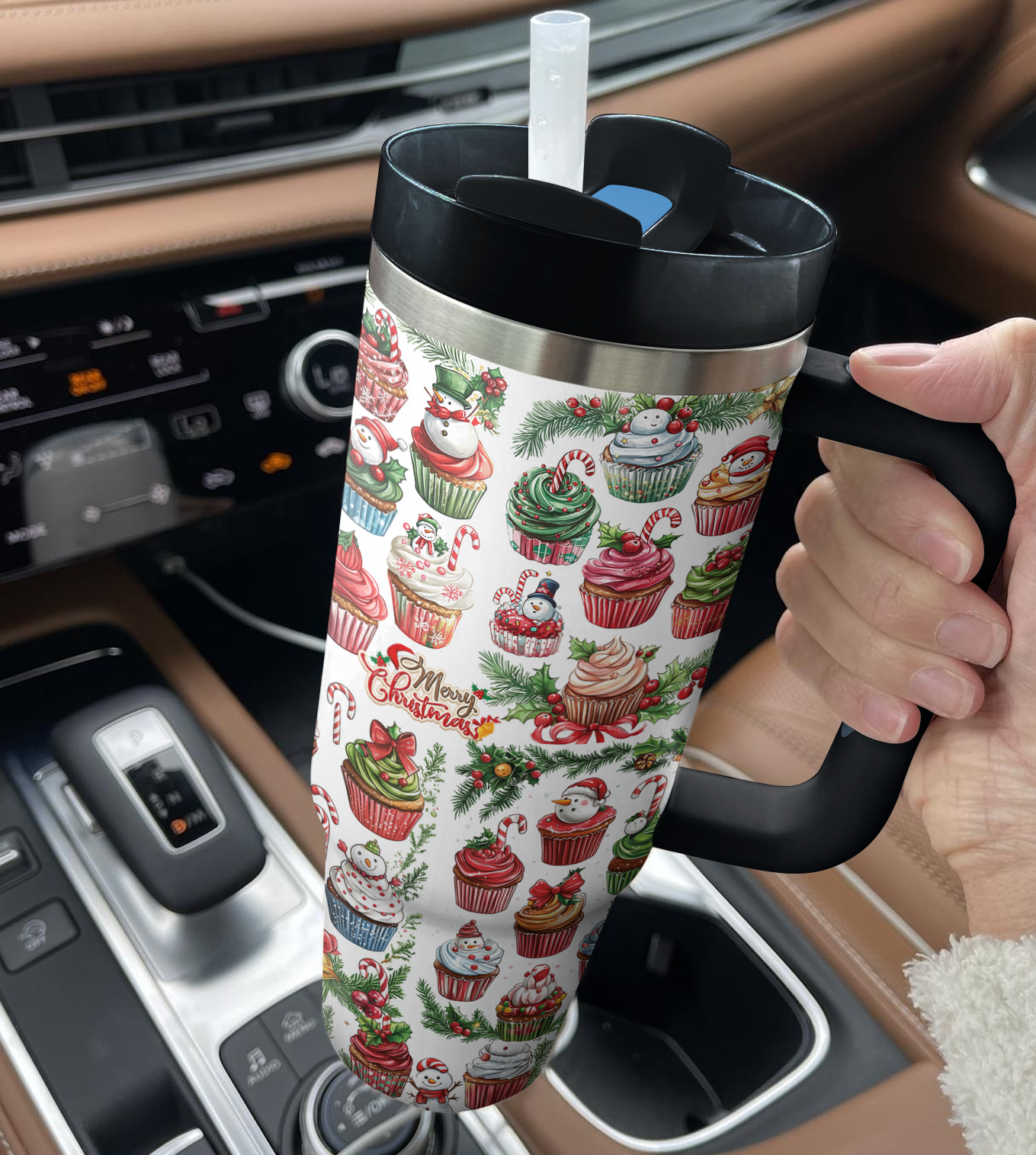 Snowy Treats Delight Christmas Custom Stanley Cup 40 oz 30 oz Tumbler With HandleTVC2301495 - Image 3