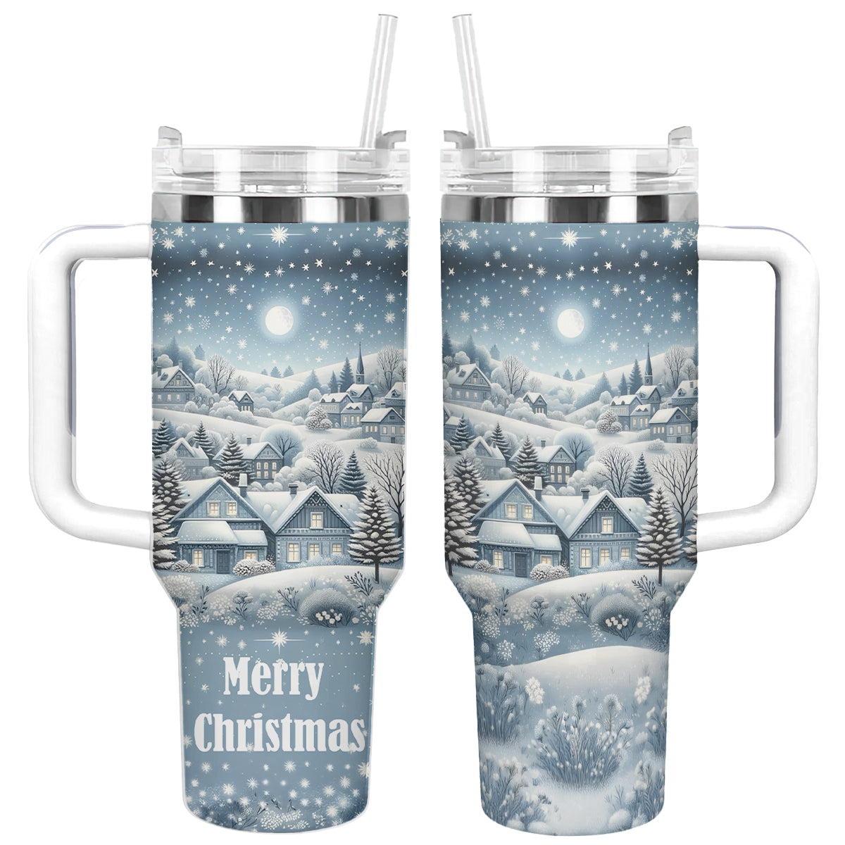 Snowy Wonderland Christmas Custom Stanley Cup 40 oz 30 oz Tumbler With HandleTVC2301487