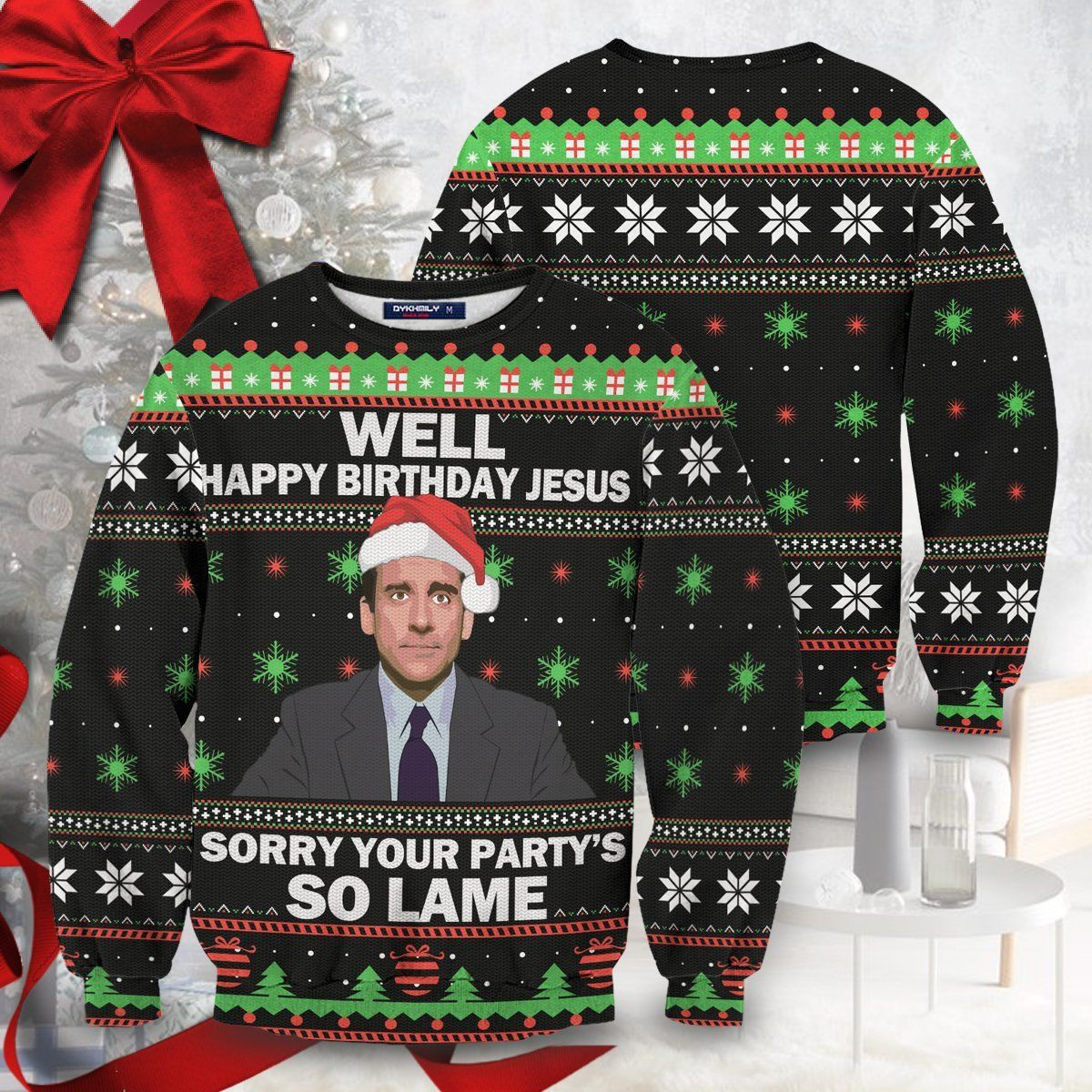 So Lame Party Ugly Christmas Sweater Adult 3D Funny Matching for family