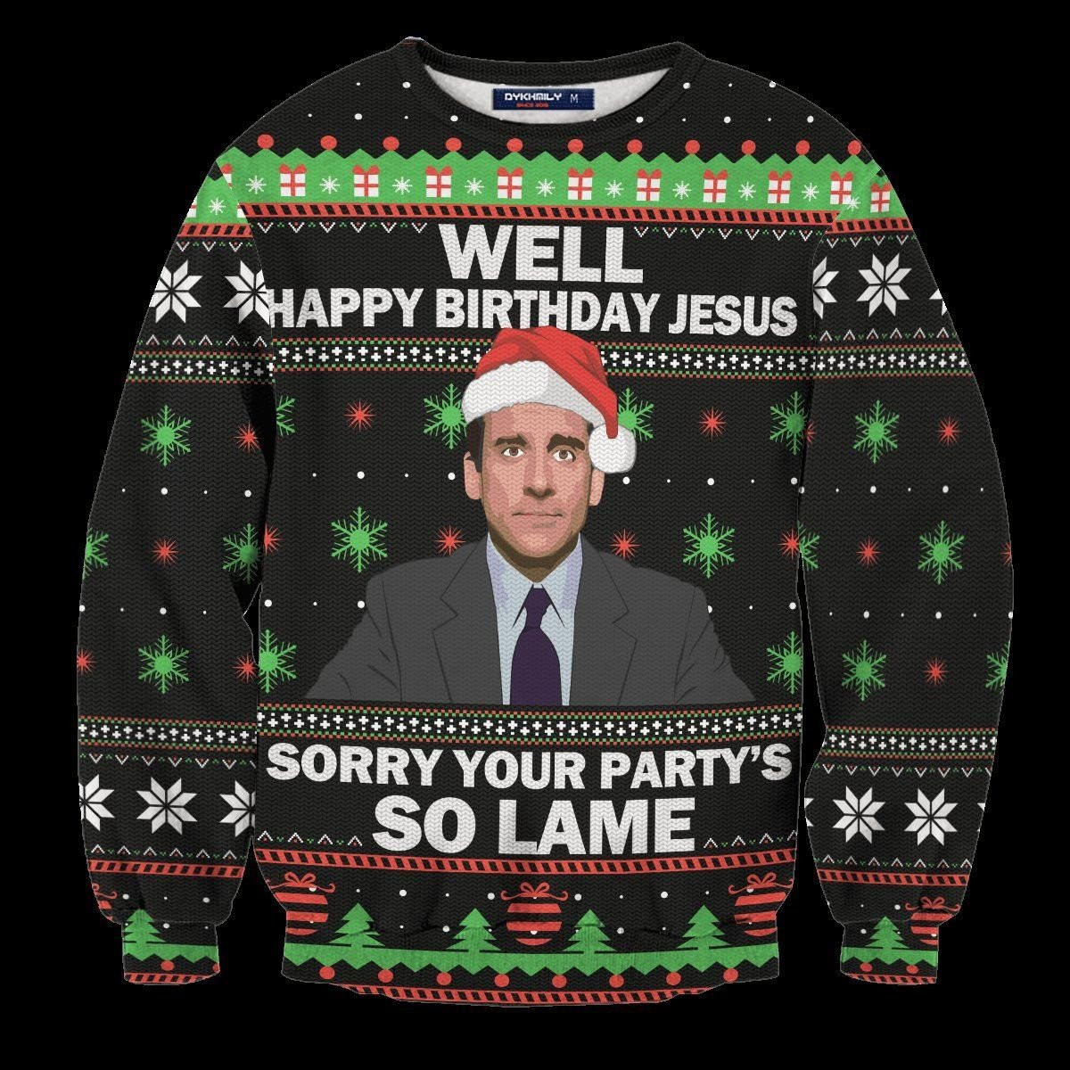 So Lame Party Ugly Christmas Sweater Adult 3D Funny Matching for family