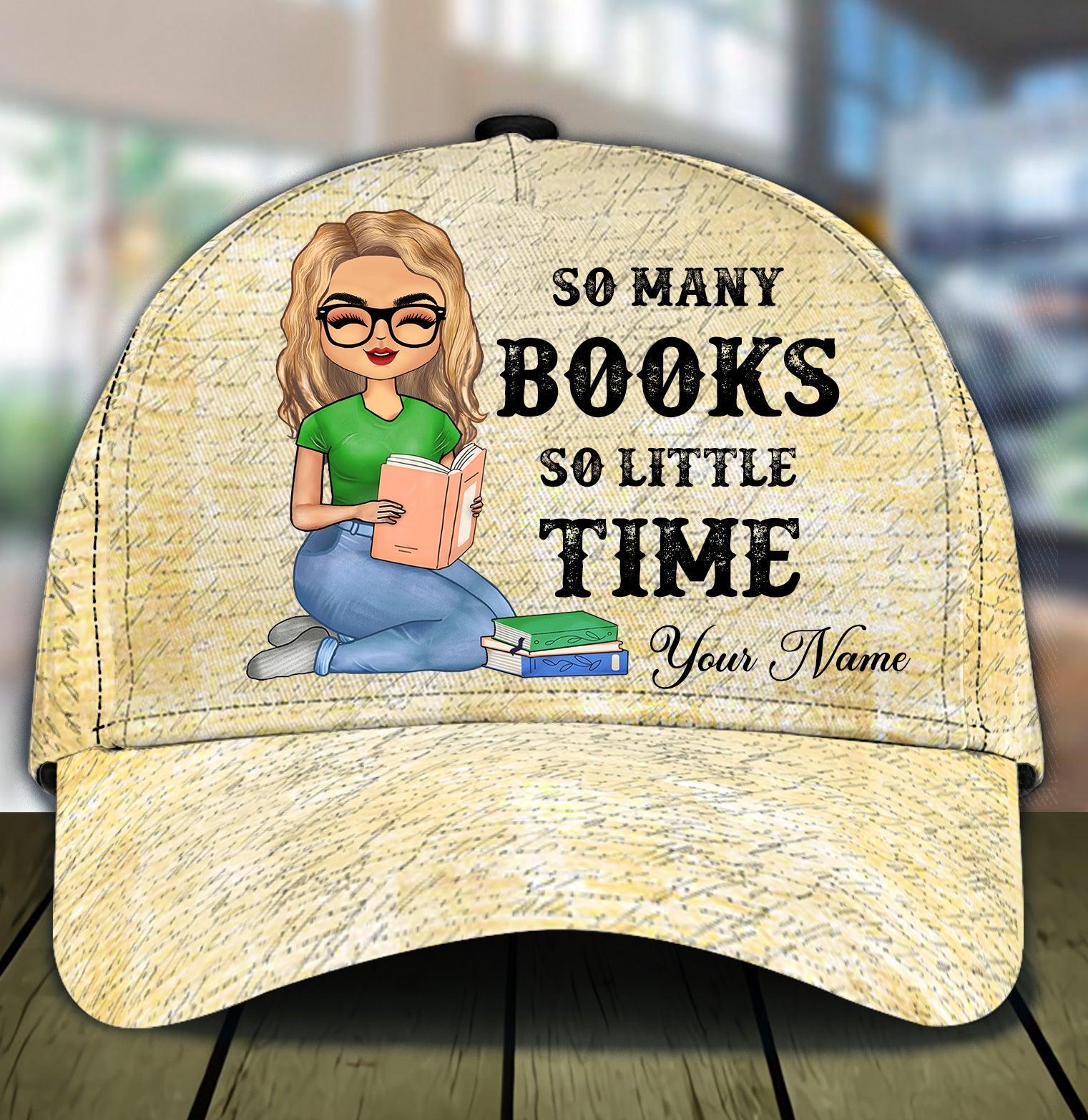 So Many Book So Little Time Personalized Classic Cap, Personalized Gift for Book Lovers, Readers Trucker Hats Custom Hats Gifts For Men & Women