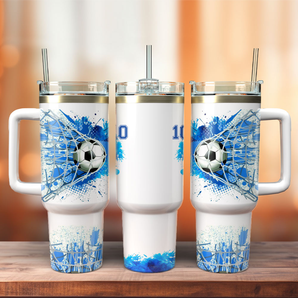 Soccer Ball Artwork Custom Stanley Cup 40 oz 30 oz Tumbler With HandleTVC2301249