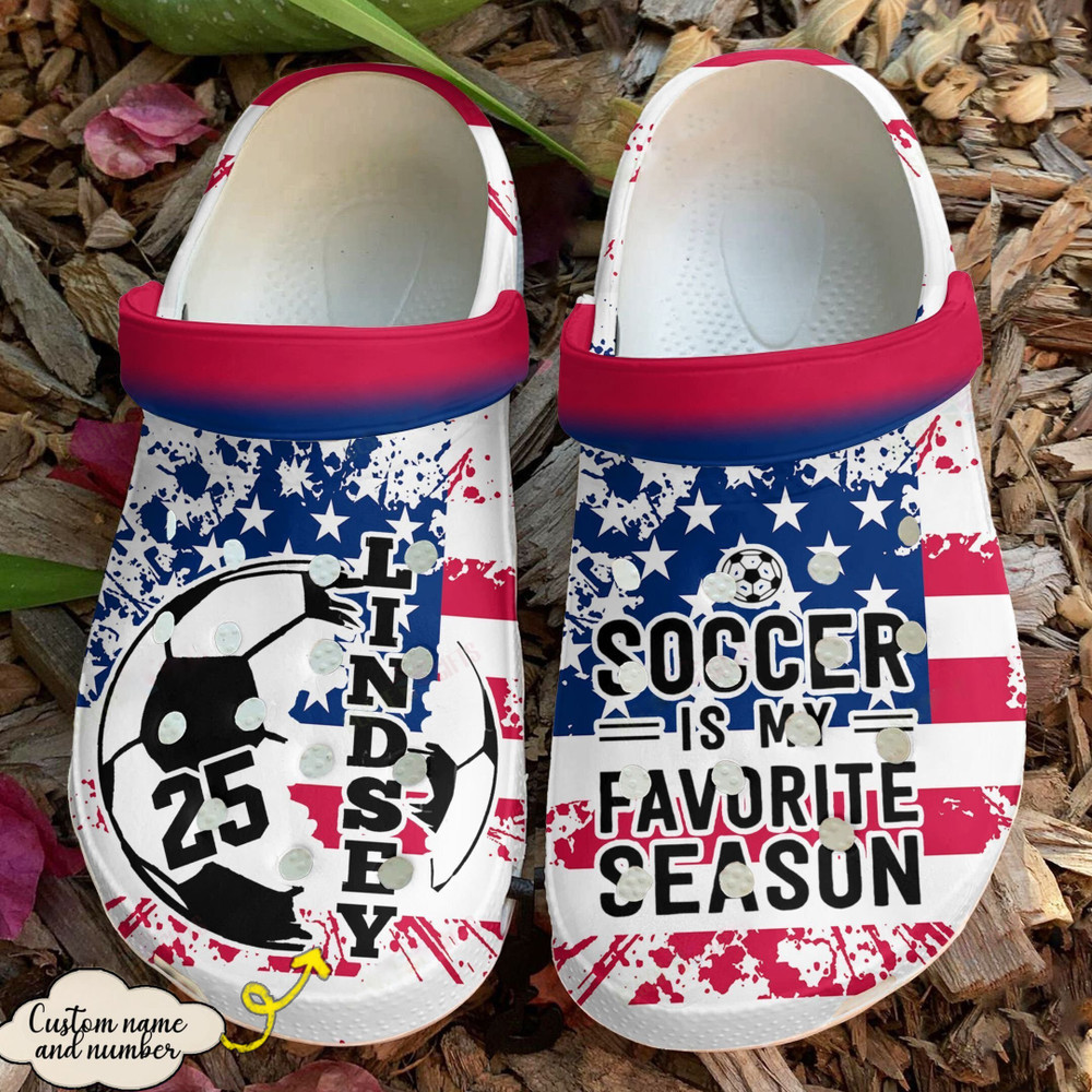 Soccer - Personalized Soccer Is My Favorite Season Clog Shoes For Men And Women