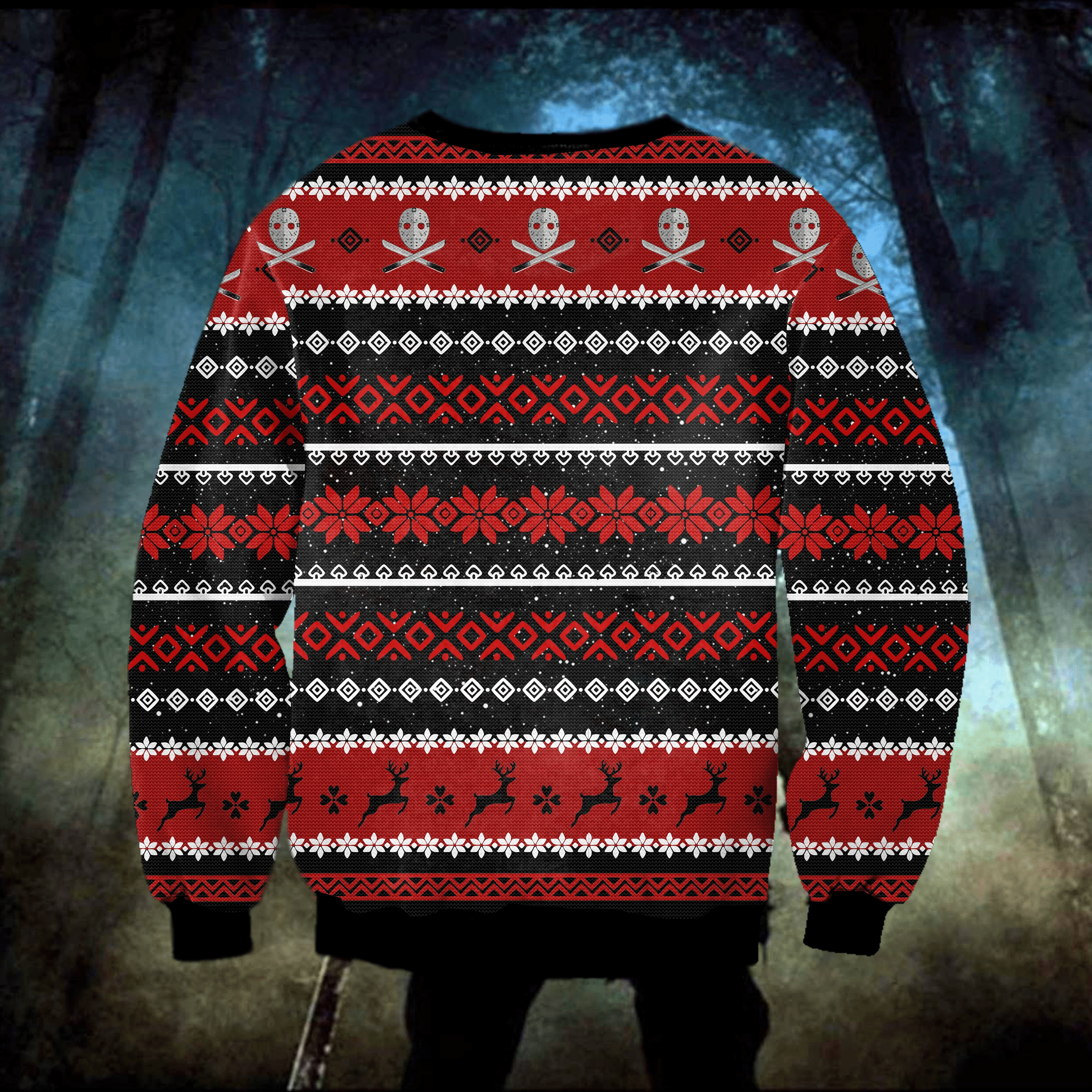Social Distancing And Wearing A Mask Since 1978 Ugly Christmas Sweater Adult 3D Funny Matching for family - Image 2