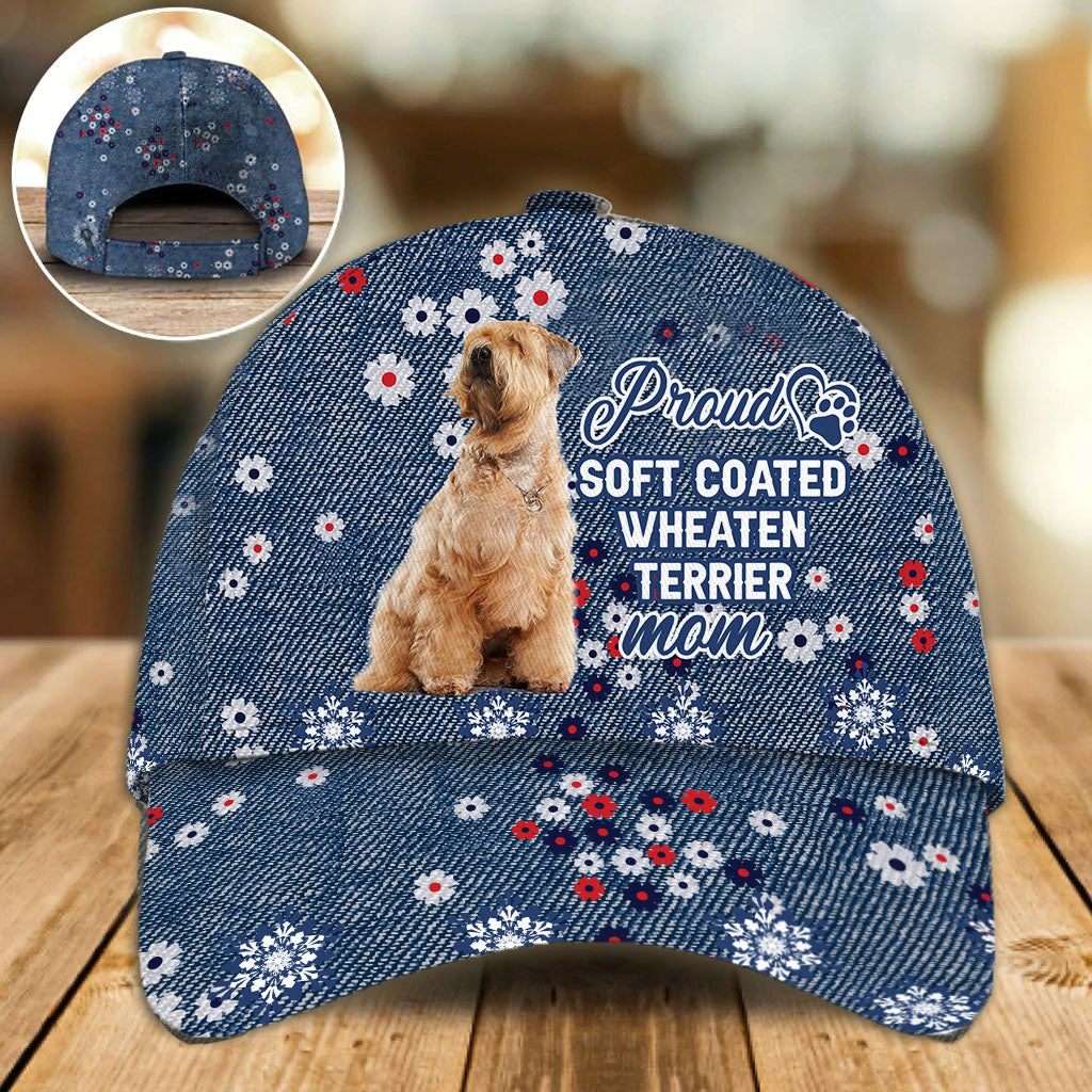 Soft Coated Wheaten Terrier Proud Mom Cap Hat, Baseball Cap Hat For Dog Mom Trucker Hats Custom Hats Gifts For Men & Women