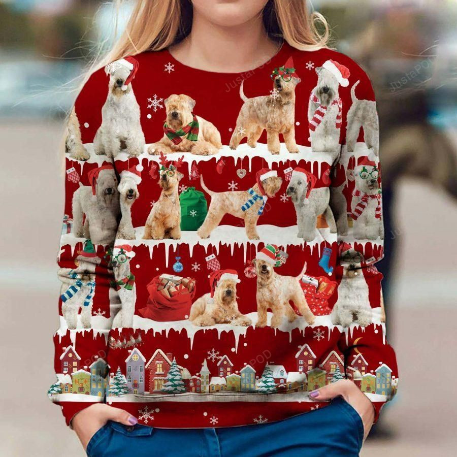 Soft-Coated Wheaten Terrier Ugly Christmas Sweater Adult 3D Funny Matching for family