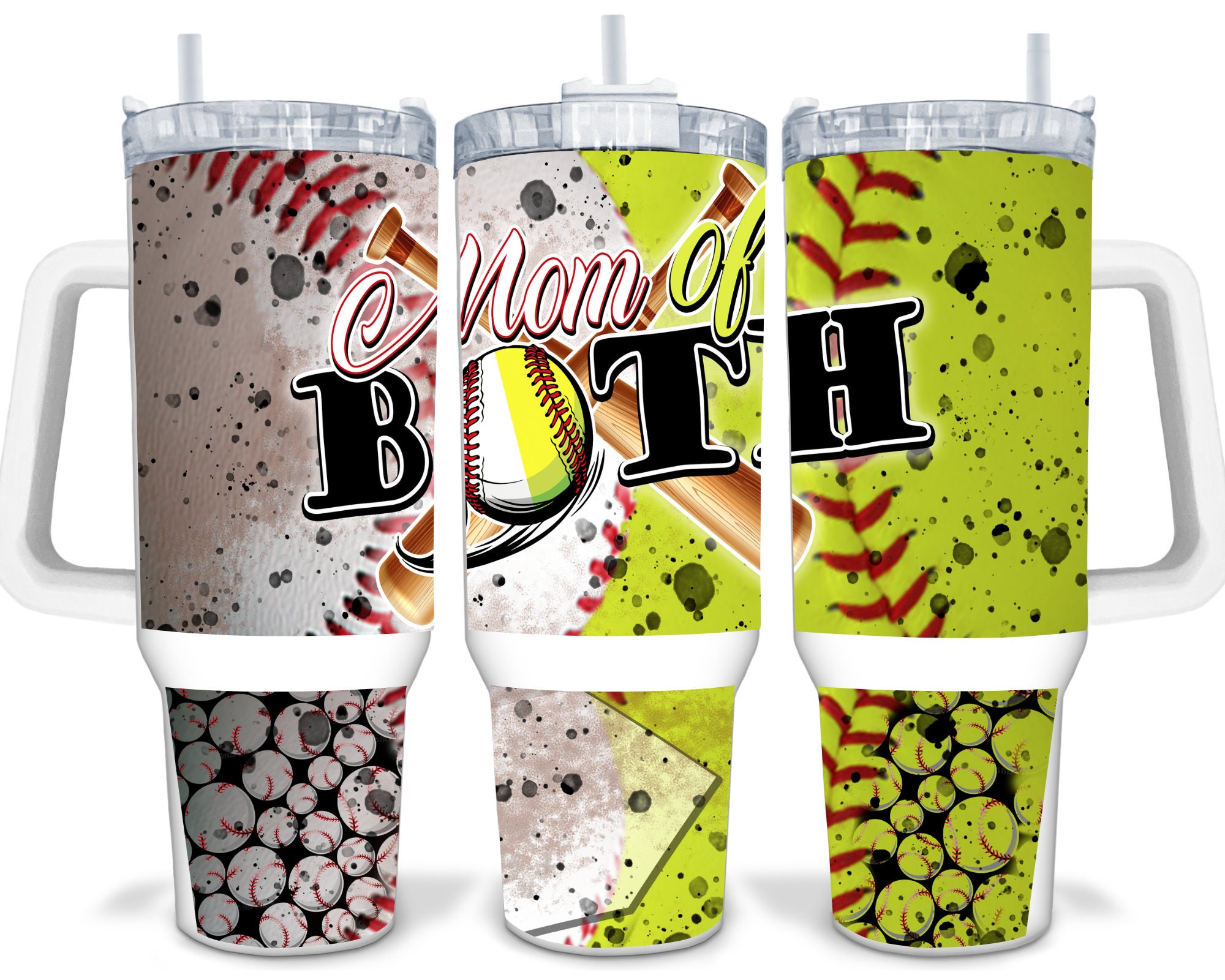 Softball and Baseball Mom Custom Stanley Cup 40 oz 30 oz Tumbler With HandleTVC2301228
