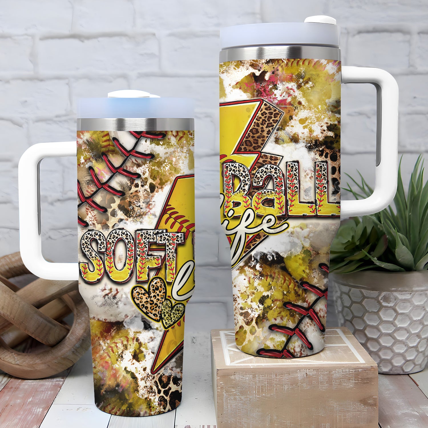 Softball Life Custom Stanley Cup 40 oz 30 oz Tumbler With HandleTVC2301724 - Image 2