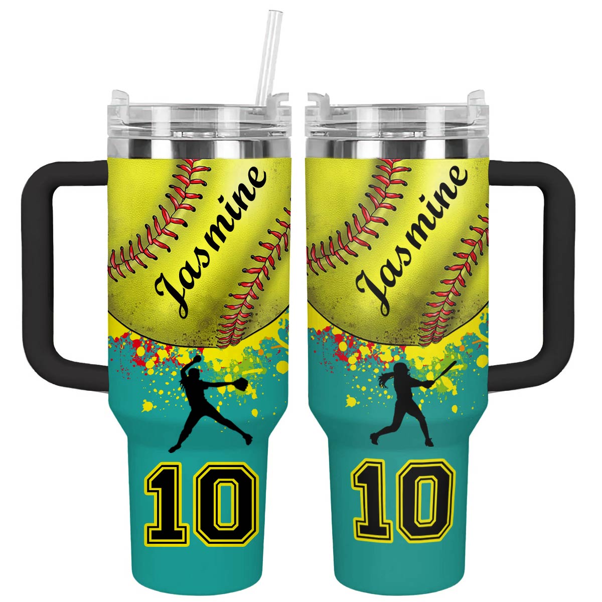 Softball Splash Custom Stanley Cup 40 oz 30 oz Tumbler With HandleTVC2301790