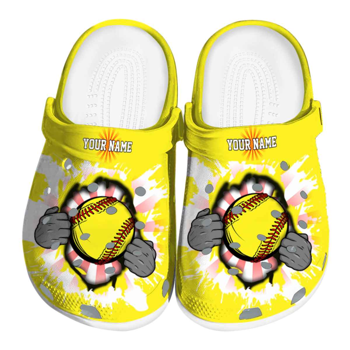 Softball Sport Crocs Crocband Clogs Shoes Comfortable For Men Women and Kids