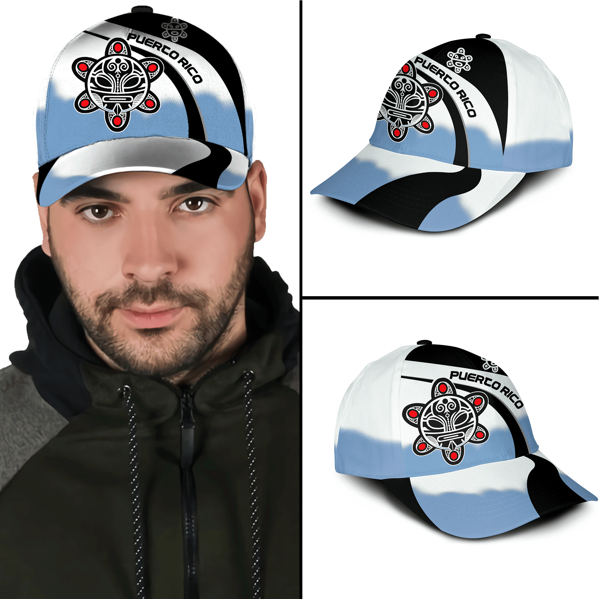 Sol Taino Puerto Rico Hat Classic Cap Trucker Hats Custom Hats Gifts For Men & Women