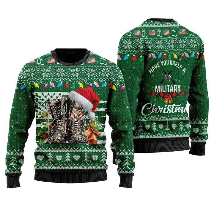 Soldiers Have Yourself A Military Ugly Christmas Sweater Adult 3D Funny Matching for family