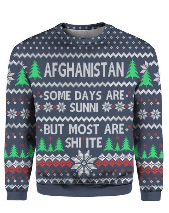 Some Days Are Sunni Ugly Christmas Sweater Adult 3D Funny Matching for family