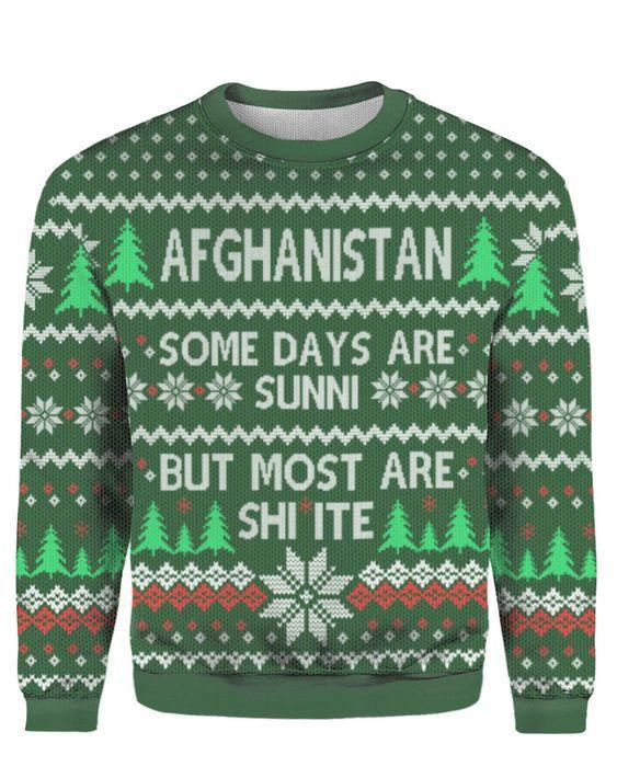 Some Days Are Sunni Ugly Christmas Sweater Adult 3D Funny Matching for family
