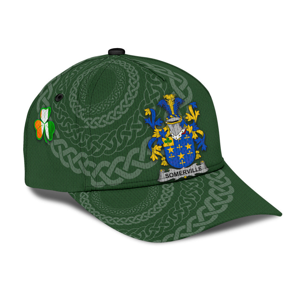 Somerville Coat Of Arms - Irish Family Crest St Patrick's Day Hat Classic Cap Trucker Hats Custom Hats Gifts For Men & Women