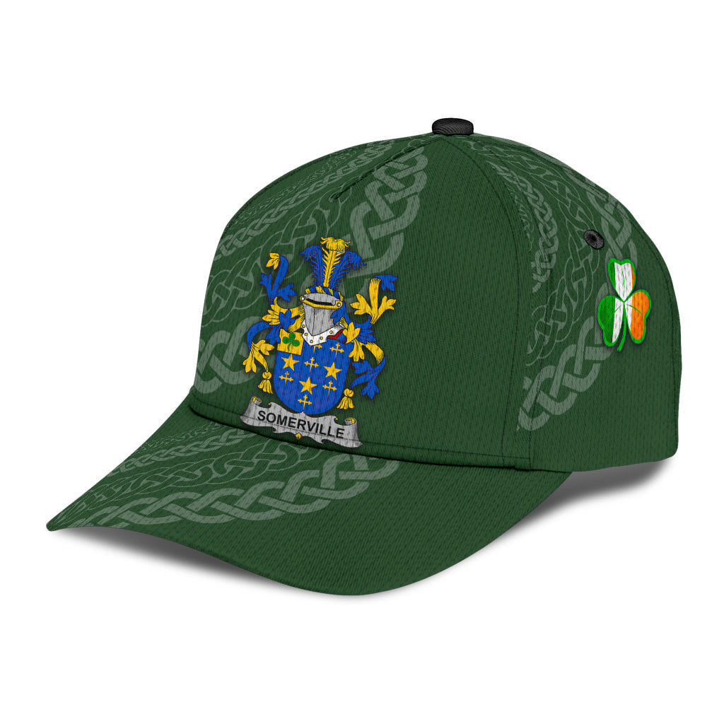 Somerville Coat Of Arms - Irish Family Crest St Patrick's Day Hat Classic Cap Trucker Hats Custom Hats Gifts For Men & Women
