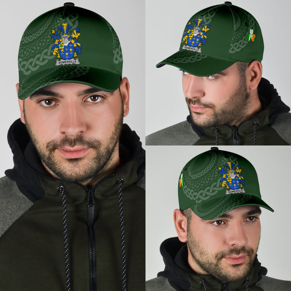 Somerville Coat Of Arms - Irish Family Crest St Patrick's Day Hat Classic Cap Trucker Hats Custom Hats Gifts For Men & Women
