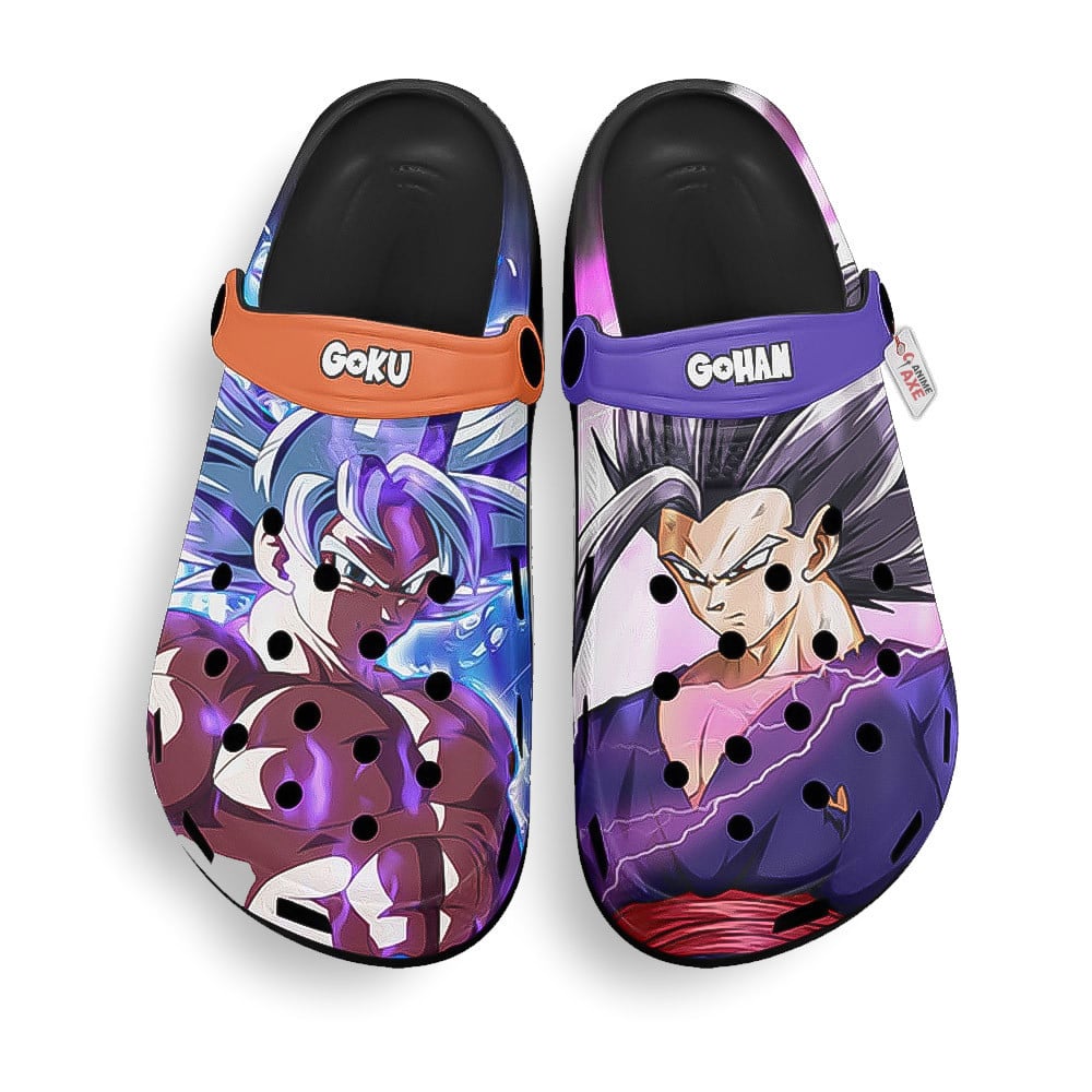 Son Gohan Beast and Son Goku Dragon Ball Anime Crocs Crocband Clogs Shoes Comfortable For Men Women and Kids
