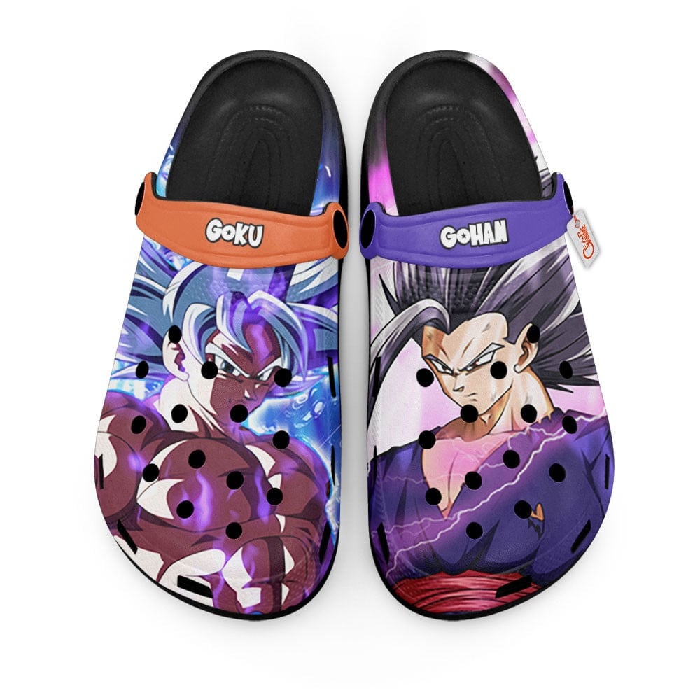 Son Gohan Beast and Son Goku Dragon Ball Anime Crocs Crocband Clogs Shoes Comfortable For Men Women and Kids