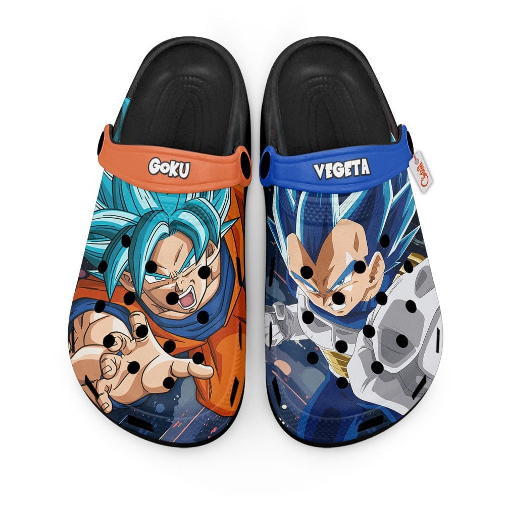 Son Goku and Vegeta Dragon Ball Anime Crocs Crocband Clogs Shoes Comfortable For Men Women and Kids