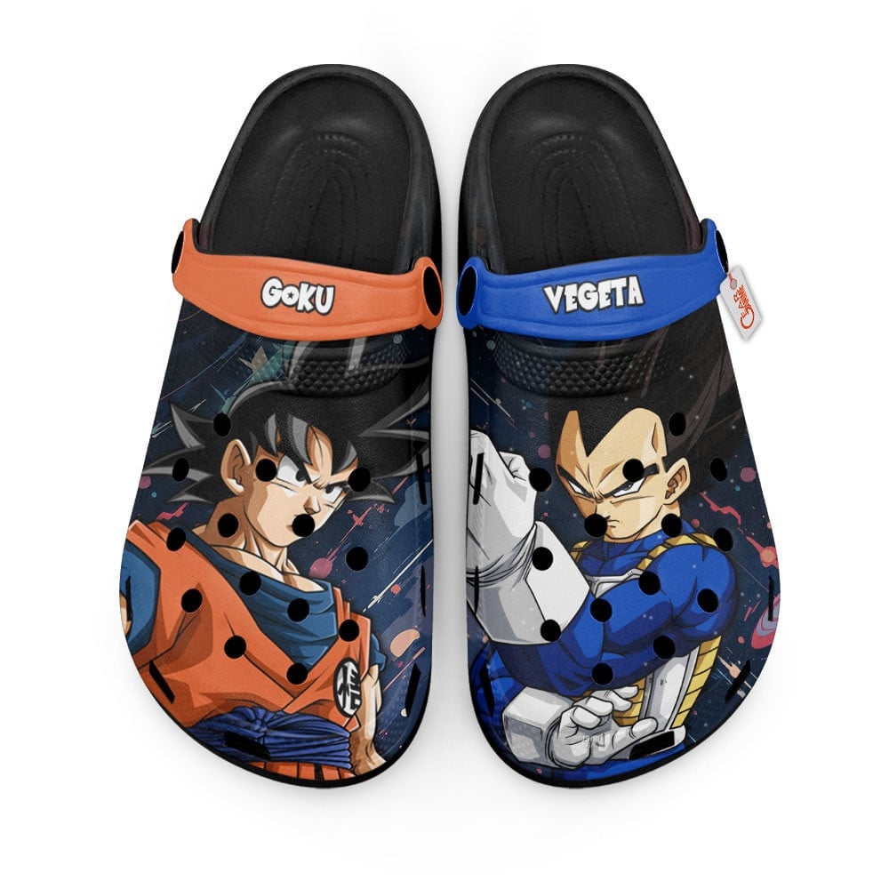 Son Goku and Vegeta Dragon Ball Anime Crocs Crocband Clogs Shoes Comfortable For Men Women and Kids
