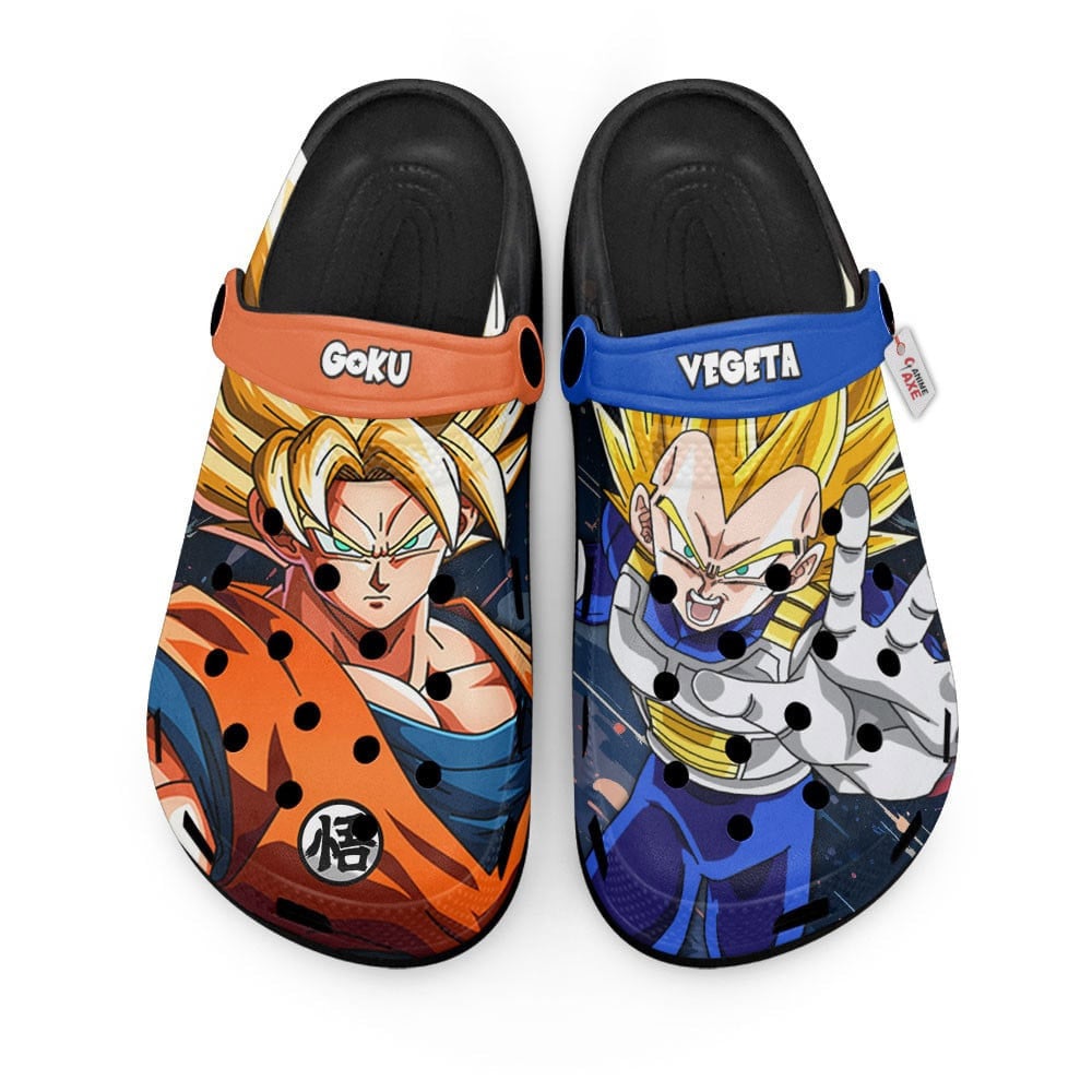 Son Goku and Vegeta Super Saiyan Dragon Ball Anime Crocs Crocband Clogs Shoes Comfortable For Men Women and Kids