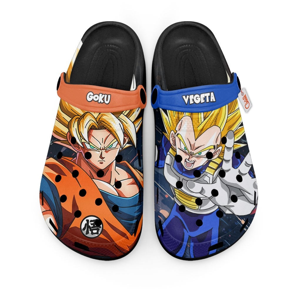 Son Goku and Vegeta Super Saiyan Dragon Ball Anime Crocs Crocband Clogs Shoes Comfortable For Men Women and Kids