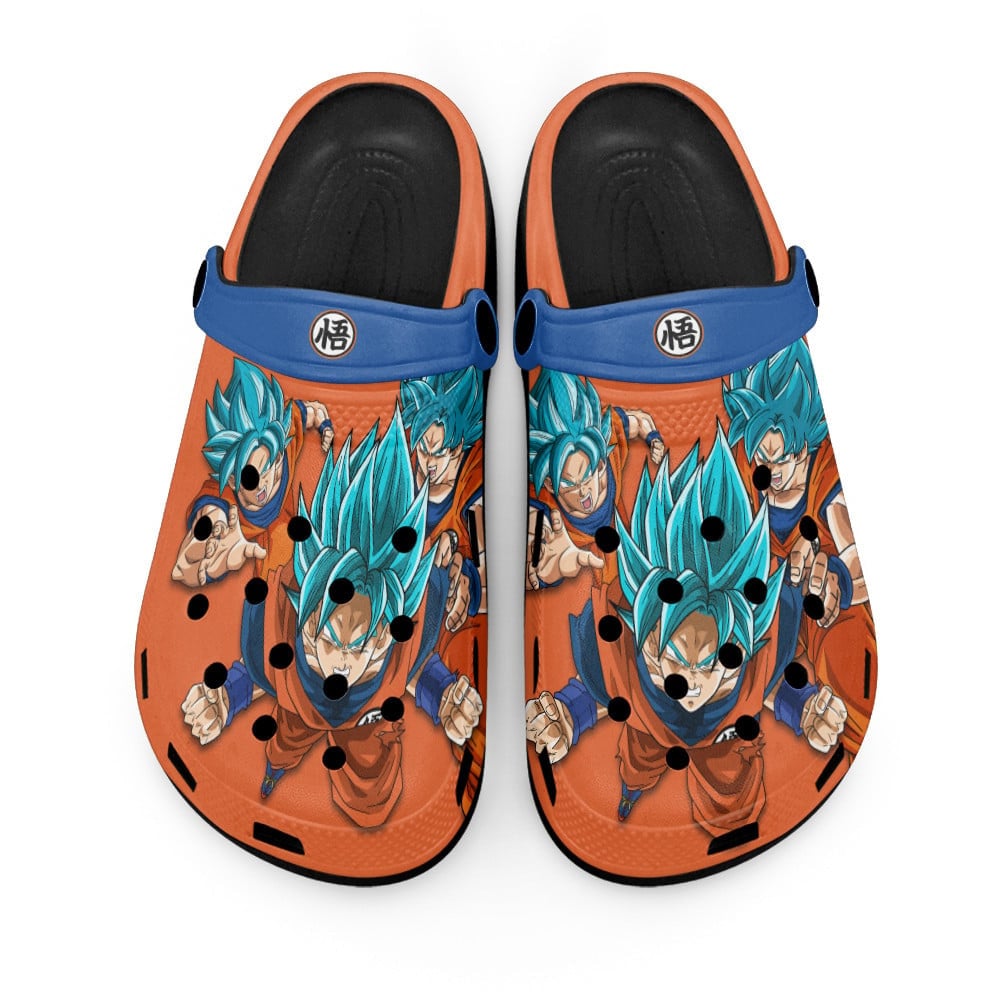 Son Goku Blue Dragon Ball Anime Crocs Crocband Clogs Shoes Comfortable For Men Women and Kids