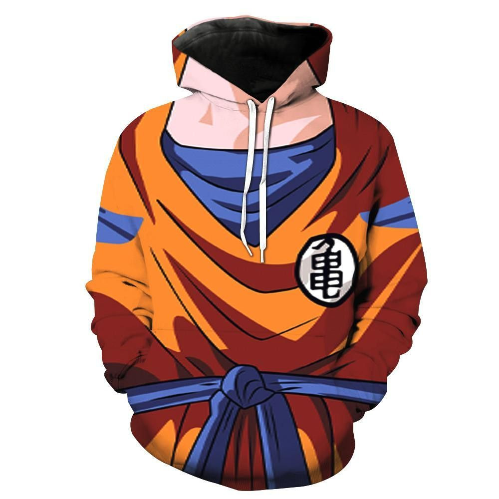 Son Goku Costume Outfit Orange Cosplay Dragon Ball Z 3D All Over Print Hoodie, Zip Hoodie