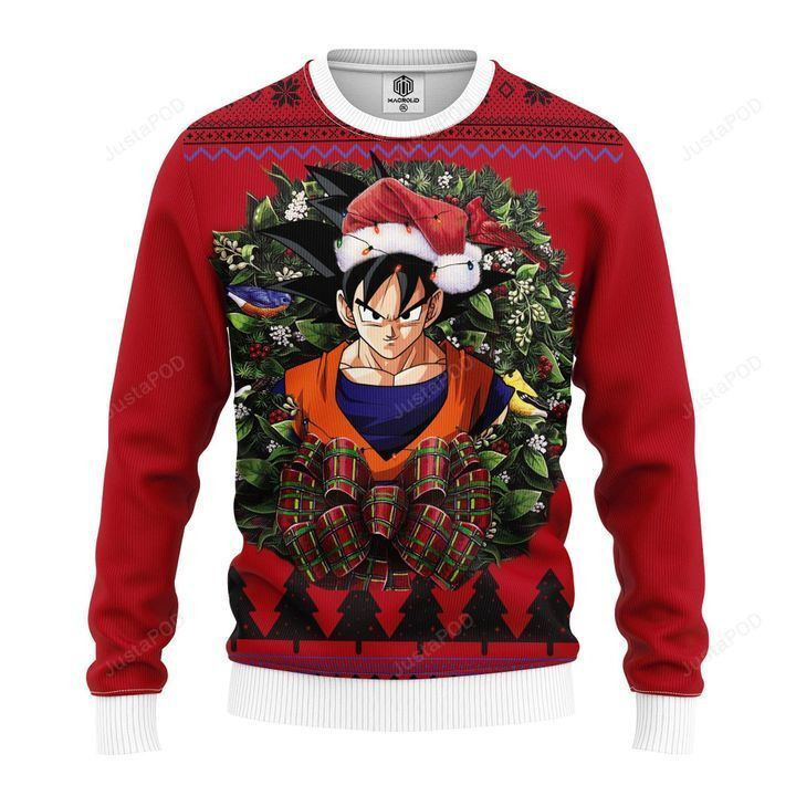Son Goku Dragon Ball Noel Mc Ugly Christmas Sweater Adult 3D Funny Matching for family