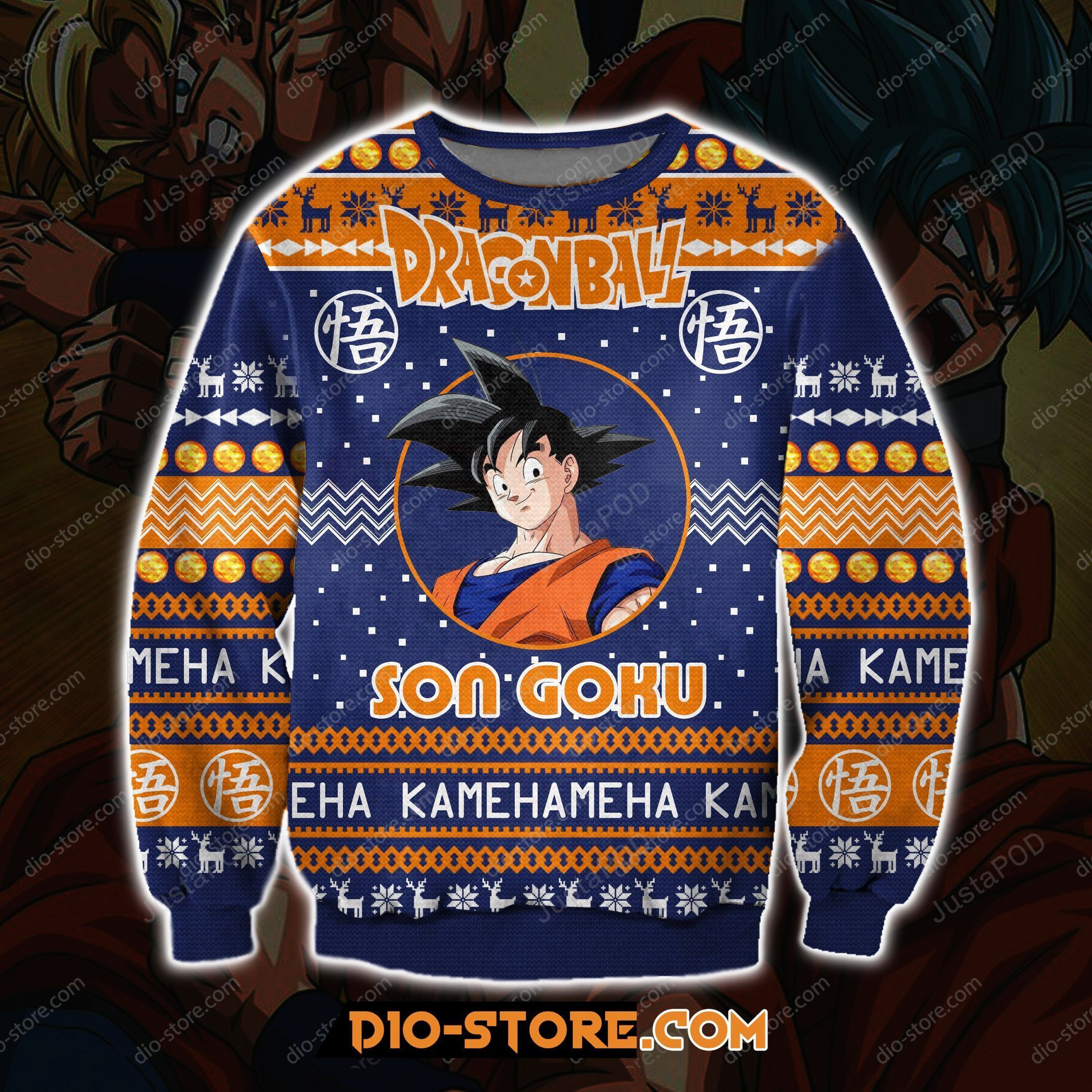 Son Goku Dragon Ball Ugly Christmas Sweater Adult 3D Funny Matching for family