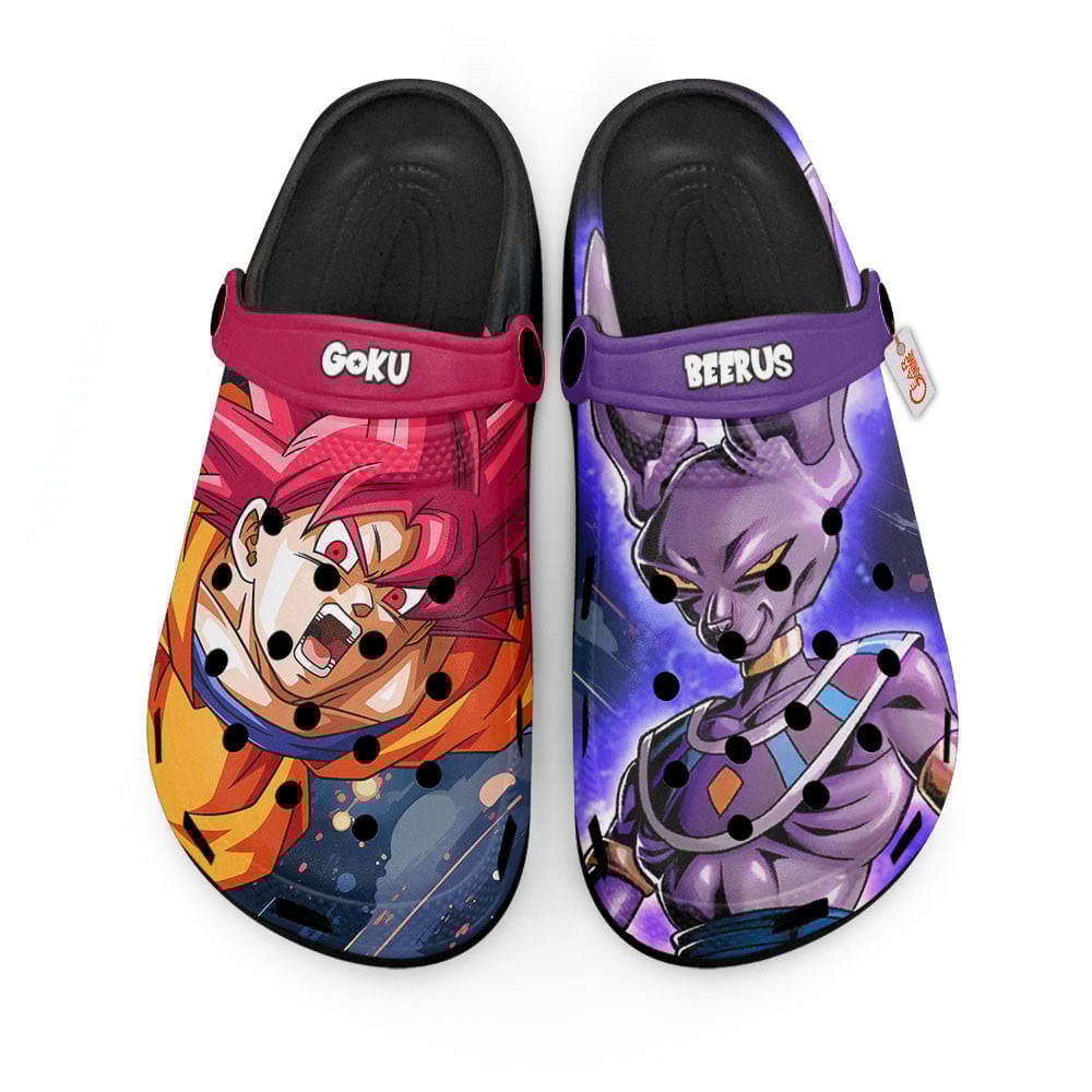 Son Goku God vs Beerus Dragon Ball Anime Crocs Crocband Clogs Shoes Comfortable For Men Women and Kids