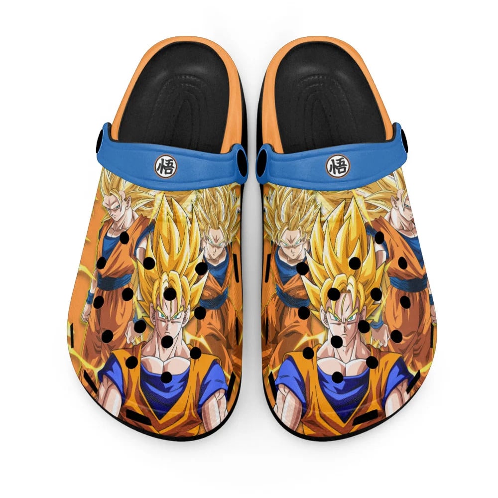 Son Goku Super Saiyan Dragon Ball Anime Crocs Crocband Clogs Shoes Comfortable For Men Women and Kids